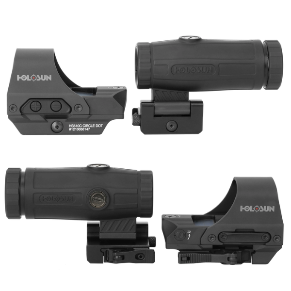 KIT MIRA HOLOGRAFICA 2 MOA ROJO Y TELESCOPICA 3X HS510C/HM3X